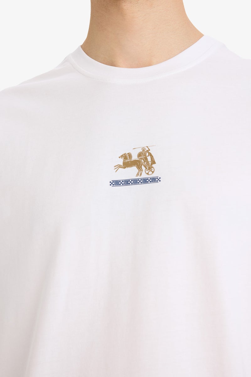 DeFacto White Man Boxy Fit Crew Neck Short Sleeve T-Shirt Casual - Image 4